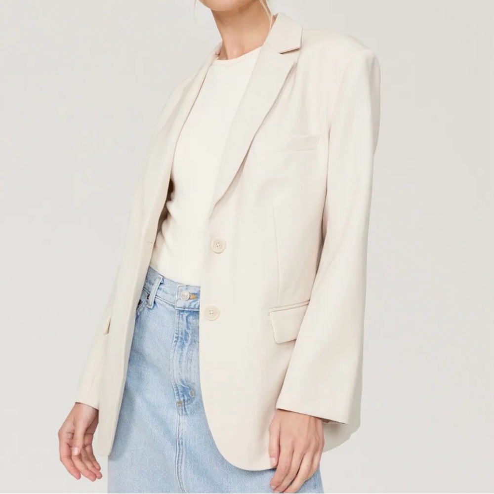 Anine Bing Beige Wool Quinn Blazer